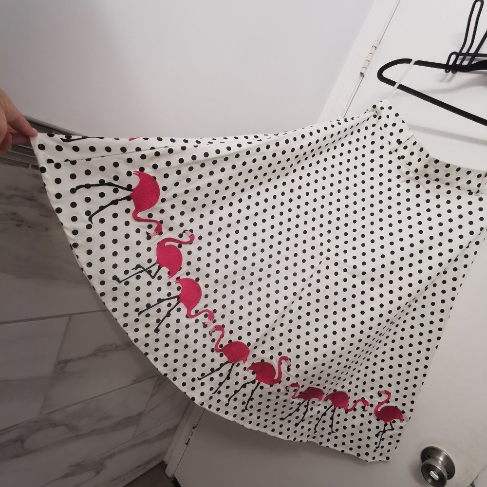 Collectif 50s flamingo swing skirt